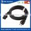 high quality 6ft USA standard AC black heavy duty computer power cable computer monitor power cord(NEMA 5-15P Plug to IEC C13)