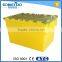 Low price plastic fish container with lock, high quality plastic container with handle