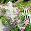 Outdoor wooden garden fence