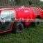 self propelled garden orchard vineyard high press boom tank air blast sprayer vehicle 1000L with itlay pump and a/c cabin