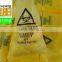 HDPE materials yellow color disposable plastic medical biohazard bag