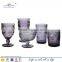 cheap glass goblet;candle holder glass goblet;colored glass goblet