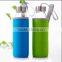 18-ounce Outdoor bottle Portable Borosilicate Glass Milk Juicer Bottle Container with Nylon Water Bottle Sleeve