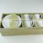 White stock lot for sale ceramic tea / coffee cup & saucer with color box 12 pieces set
