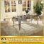 luxury 6 seaters stainless steel dining table set