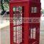 OEM outdoor London steel red telephone booth