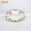 Stock ceramic candy dish golden,dinner plate with grape design