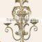 MW-0009-02 Silver hanging wall candle holder with metal