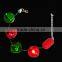 Christmas supplies led green and red metal bell flashing lights adjustable bracelet jewelry with free sample