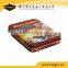 Flat square tin box in 4c cmyk print for promotion gift