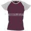 unbranded clothing LADIES 150g 100% ringspun cotton CONTRAST Cap Sleeve Raglan Two Color T Shirt