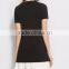 Clothing/women Fashion Dresses/Black Contrast Ruffle Trim Short Sleeve Tee Dress