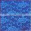 Navy blue elegant nylon shining floral elastic tricot fabric lace