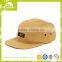 Zipper Pocket Hidden Blank Cotton Khaki 5 Panel Hats