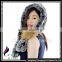 CX-C-242G Women Fashion Knitted Fur Hooded Scarf Rex Rabbit Fur Hat