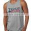 2016 wholesale high quality custom heat transfer printing tank tops custom trump printing tank tops