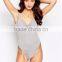 Top Quality Wholesale Price Custom Made Plain Women High Leg Spagetti Strap Bodysuit Sexy Tight Cotton Bodysuit