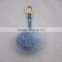 Myfur Wholesale Cute Baby Pink Small Rabbit Fur Pompom Keychain For Bag Charm