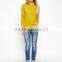 100% Cotton Regular Fit Loop Back Ribbed Trims Crewneck Sweatshirt Wholesale Easy Women Sweatshirt