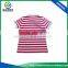 Eco-friendly Short Sleeve Cotton fabric Stripe Ladies Golf Shirts 2016