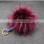 wholesale raccoon fur pom poms/faux fur pom/13cm 15cm raccoon fur ball pompoms