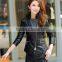 New Black Women Fashion Slim Biker Motorcycle PU Soft Leather Zipper Jacket Coat Faux Leather Jacket face leather jacket