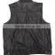 Black Leather Motorcycle VEST / Motorbike Classic Vest / Fashion Waistcoat