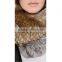 SJ670-01 Real Rabbit Fur Scarf/Women Scarf Hand Made Fur/Fashion Scarf