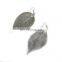 Fashion Real Natural Leaf 24K Gold Leaf Earring