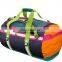 latest custom fashion colorful women's soccer travel bag