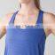 Special Design Sleeveless Blue Gym Wear Womens Tank Top