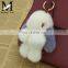 2016 Fancy Promotion Custom Mink Fur Key Chain Colorfur Plush Rabbit Keychain