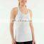 Simple design woman's white gym tops