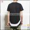 Wholesale custom layered back design longline tee new pattern t-shirts for men