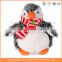 ODM design 20cm soft material PV fleece plush penguin toy for christmas