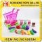 Mini tableware 10pcs play food set kids shopping cart trolley toys