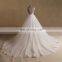 Stunning Designe Sleeveless Lace Beaded A-line Wedding Dress With Chapel Train