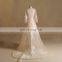 Elegant A-line Long Sleeves Boho Lace Wedding Dress With Chapel Train