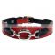 Designer leather dog training collar