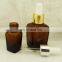 Amber Square Glass Bottles for Essential Oils with Glass Eye Dropper 15ml 35ml