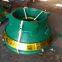 Mn18Cr2 cone crusher attachment parts concave and mantle apply to Telsmith Cone Crusher Wear Parts