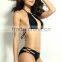 Sexy Ladies 2 pieces swimsuit swimwear bikini High Neck Cropped Bikini