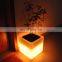 Waterproof led illuminate glowing flower pot /outdoor plastic flower vase