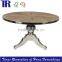 Recycle ELM Ray Jointing Dining Table,Stainless Steel Base Dining Table,Antique Solid Wood Dining Table