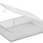Micro Fine Mesh Baskets with Lids Fine Mesh Boxes with Hinged Removable Lid