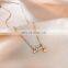 Titanium steel zircon 1314 letter necklace female fadeless INS frigidity minimal tide web celebrity collarbone chain