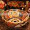 Delicate european style bathroom ceramic wash bowl with peony design