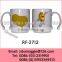 Professional Hot Sale Zibo Made White Porcelain Coffee Promotion Mug with Chalk