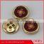 New Style Fashion Red 4 Holes Buttons Metal Round Shirt Button