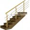 A158 Ss Round Tube Balustrade Stair Stainless Steel Gold Pipe Railing Handrail Design